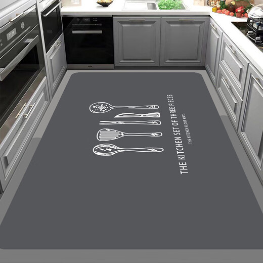Dongyunlu 2024 new kitchen floor mat silicone bottom kitchen special floor mat absorbs water, oil, and non-slip No. 2 80*160 cm