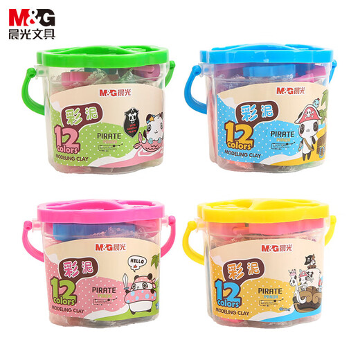 Lumière du matin (m / g) Couleur de boue Plastitine pour enfants Toys Étudiant Cylindre Set Handmade Puzzle Diy12 Couleur Ensemble de fleur de prune AKE04032 Couleur aléatoire (Envoyer 1 pièce en caoutchouc)