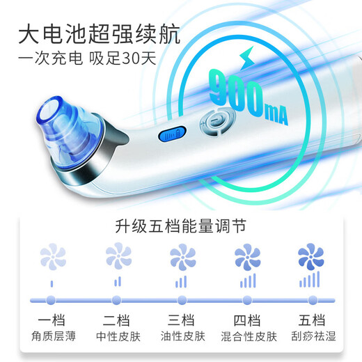 Define beauty blackhead instrument household facial cleansing instrument pore cleaning artifact electric facial cleansing blackhead beauty instrument small round hole suction head gift, single shot does not send