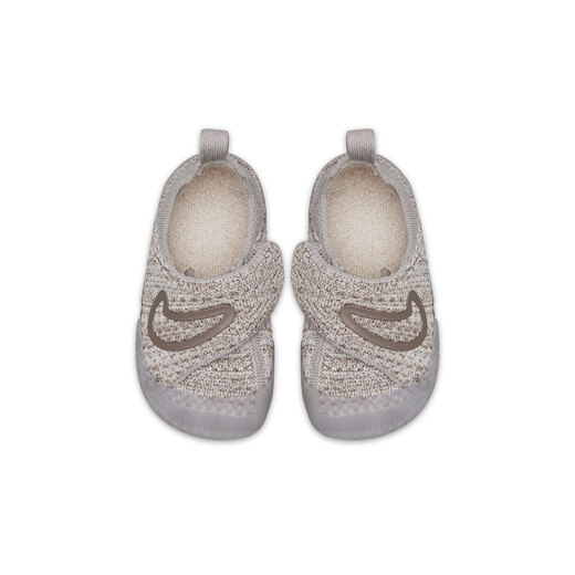 Nike infant and child easy to put on and take off sneakers Velcro winter fly knitting for boys and girls NIKE SWOOSH 1 FB3244 004 university gray/mink brown/light earthy brown 23.5