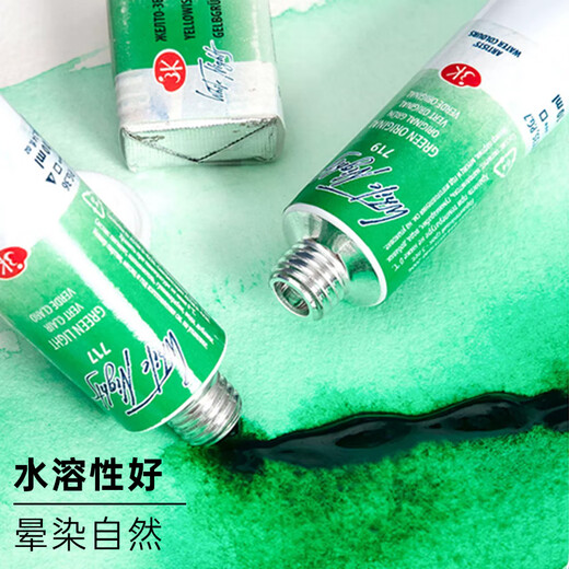 Noche blanca acuarela rusa noches blancas de acuarela tubería de cerdo de pigmón de una sola clase magistral verde [A grado 719 verde primario] tubo 10 ml
