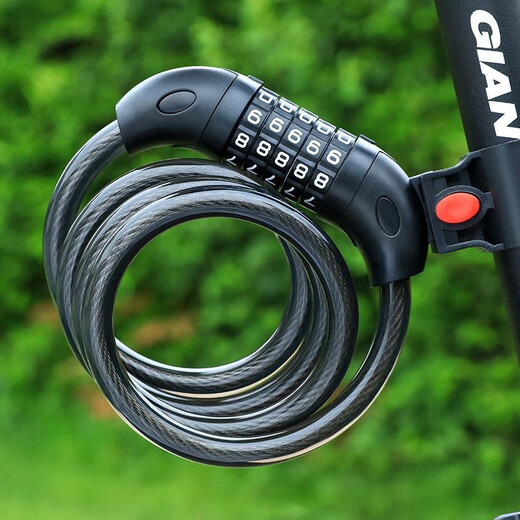 Bicycle lock mountain bike electric bicycle password lock battery motorcycle portable anti-theft door lock bold bike lock 5-digit password lock-120cm-no lock frame
