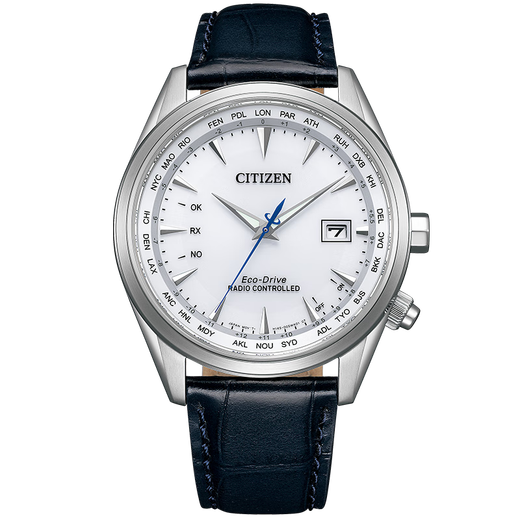 CITIZEN watch men's Japanese and Korean watch light kinetic energy radio wave white belt business New Year gift CB0270-10A