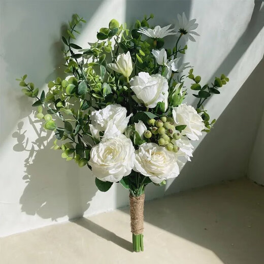 Tulips, calla lilies, bouquets for certificates, fake flowers, artificial flowers, photography props, wedding Korean bridal bouquets HD-Tulips + 3d Phalaenopsis