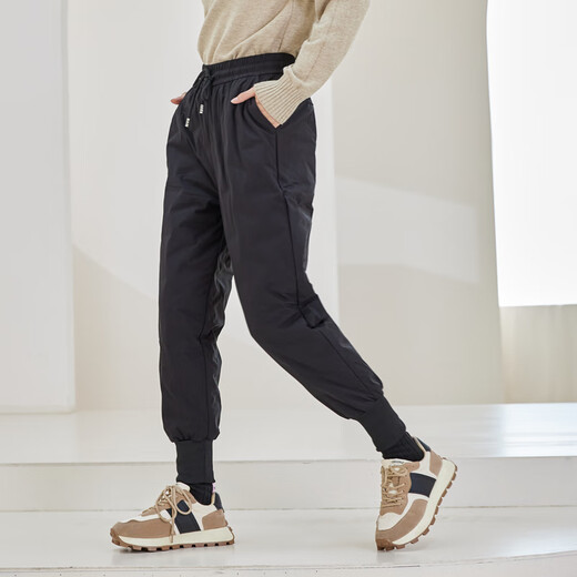 Flying in the Snow SQ Winter New Style Fashionable Versatile Long Style Warm Daily Casual Comfortable Cold-Resistant Couple Style Down Pants Black|8056 2XL 185/88A