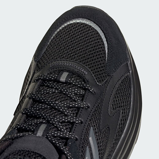 Adidas running shoes men's shoes women's shoes 2025 summer new retro thick-soled height-enhancing dad's shoes casual shoes cushioning sports shoes JI1585 black 44