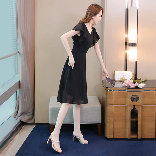 Sibu Shei First Love Little Black Dress 2025 Summer New Women's Hepburn Style Short Dress