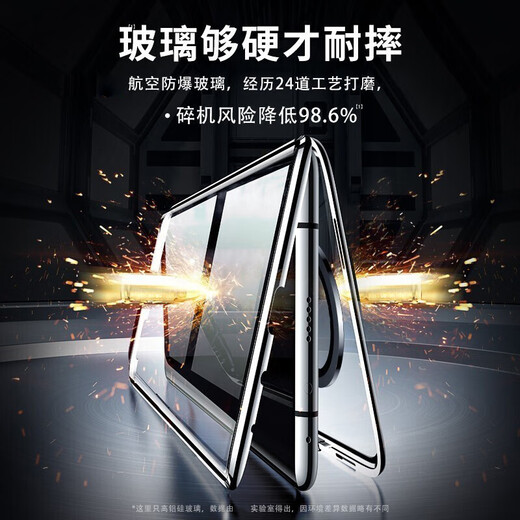 
Suoaige Enjoy 70X Mobile Case Enjoy 70Z/S Pro Case Enjoy 70/Pro Double-sided Glass Flip Magnetic Metal Lens Fully-inclusive Transparent Case for Men and Women [Black] HD-Double-sided Magnetic Glass Enjoy 70 X