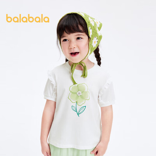 Balabala children's clothing girls short-sleeved T-shirt top summer sweet and fashionable 201224117012