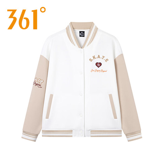361 Grad Sportjacke für Frauen 2025 Herbst neue Baseballuniform Open-Card-Sweater-Fliegerjacke für Frauen 562419004 Dusk Grey Purple M (165)