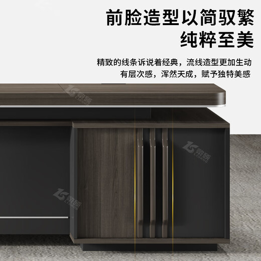 Simple modern boss desk and chair combination chairman single executive desk president manager desk office furniture 3.2 meters thickened double cabinet boss desk + boss chair