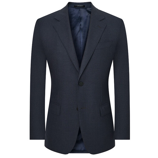 Angel Bird Micro Suede Suit (Top) Men's Formal Single Slit Wool Suit KEBB246041U Blue 50A
