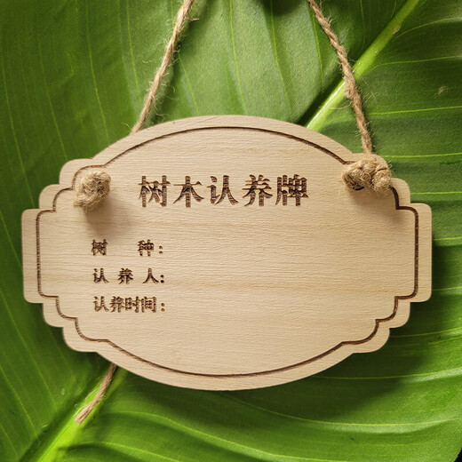 Qiyuemang high-quality Arbor Day listing tree tag tree adoption tag recognition tag plant tag small sapling brand tree name style one (bassin board). 10 pcs.