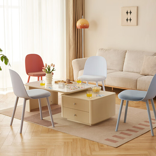 
Lin's Home Dining Chair Household Stool Backrest Chair Rental Small Apartment Living Room Household Lin's Wood Industry LS841S1 [Blue] LS841S1-D Dining Chair