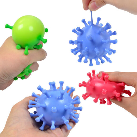 Dilani Children's Discompression Toy Virus Bacterial Release Ball Discompression et réduire la bille de souche d'échappement de la boule de grain de pression [rouge + bleu + vert + rose] Perle Ball 4