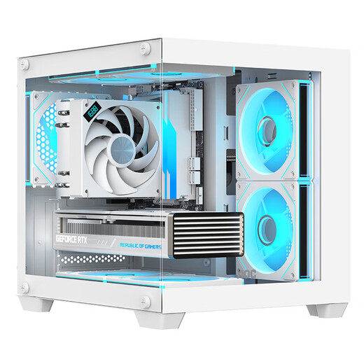 AOC CG381W sea view room case matx column-free panoramic side view ITX computer main case high-value DIY desktop game e-sports water-cooled white main case small CG381W white M-ATX double-sided panoramic side view
