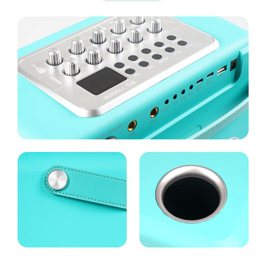 Shanghao Shanghao G6 speaker saxophone electric blowpipe electric guitar acoustic guitar playing and singing audio bass outdoor charging portable G6 red 120W + Ruifu wireless transmitter and receiver