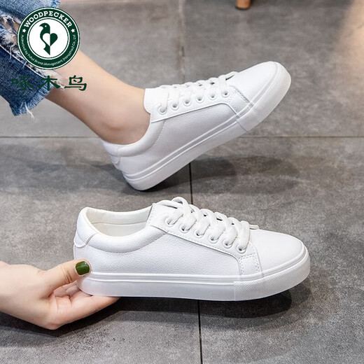 Woodpecker Breathable White Shoes for Women 2024 New Mesh Versatile Dad Sports Mesh Shoes Autumn and Winter Shoes Thin Sneakers White Leather 2299 Off Code Special Offer 35 Off Code Special Offer