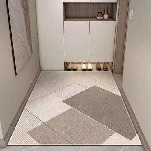 Xinlin silicone non-slip bottom entrance mat floor mat aisle living room door mat is stain-resistant, washable and light luxury minimalist 01 100*120 cm (environmentally friendly and can be cut)