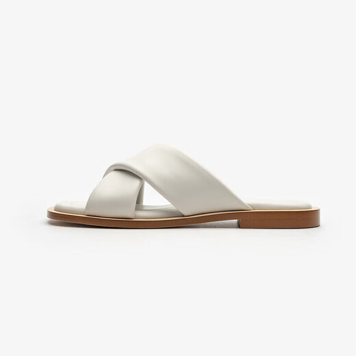 Lairsdan modische lässige Cross-Wire-Ferse Flip-Flops Sandalen Frauenschuhe 4m12801 Weiß WTK 37
