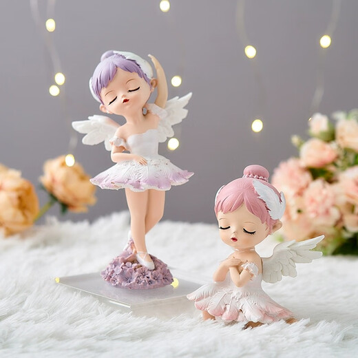 Xixiao Ballet Girl Ornaments Cute Cartoon Bedroom Bedside Table Desktop Children's Princess Room Decorations Small Gifts Ballet Princess Princess Tea Party