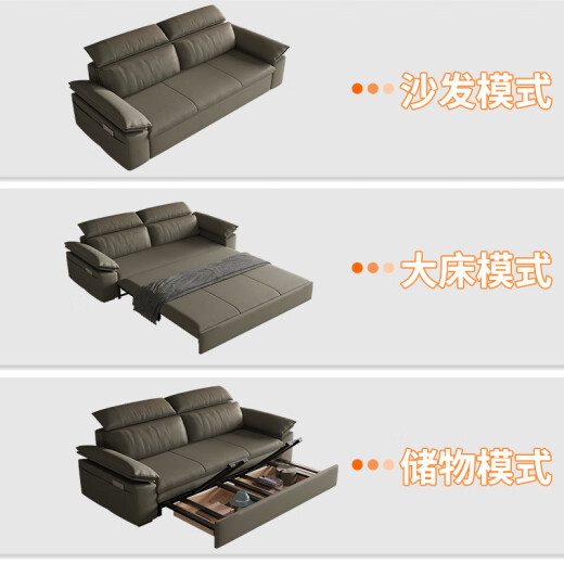 Wufeng sofa bed dual-use Guangdong Foshan sofa living room small apartment modern simple bed folding dual-use new Internet celebrity cat coffee color 205-9170cm sponge style