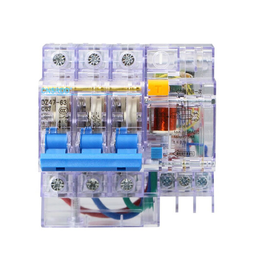 Transparent 15MA leakage protector DZ47LE highly sensitive operating current 15 mA 2P16A3P63A leakage protection operating current 15MA 6A1P+N