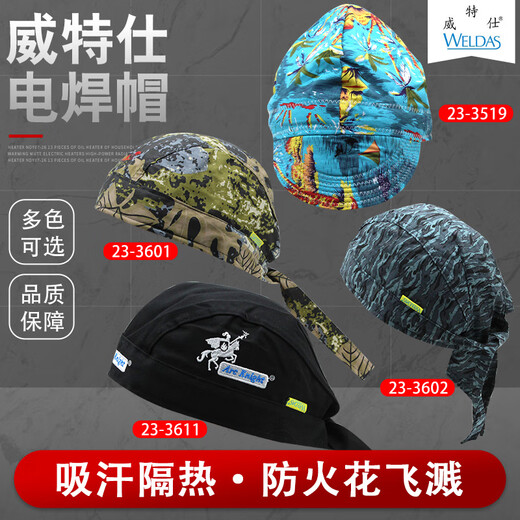 
Wits Fire Fox Welder Anti-scalding hat Breathable Sweat-absorbing Pirate Hat Coconut Wind Magic Turban Welder Headband Promotion 1 23-3519