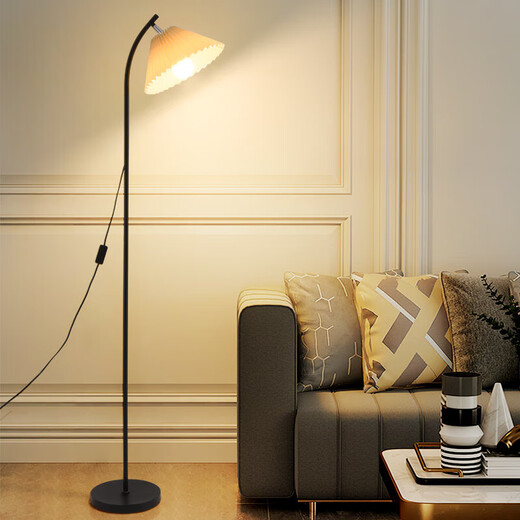 Falten-Stehlampe postmoderne kreative Wohnzimmerlampe warme Atmosphäre Schlafzimmer Bettlampe Zhongshan Lampe 1396-Drei Farben-12W