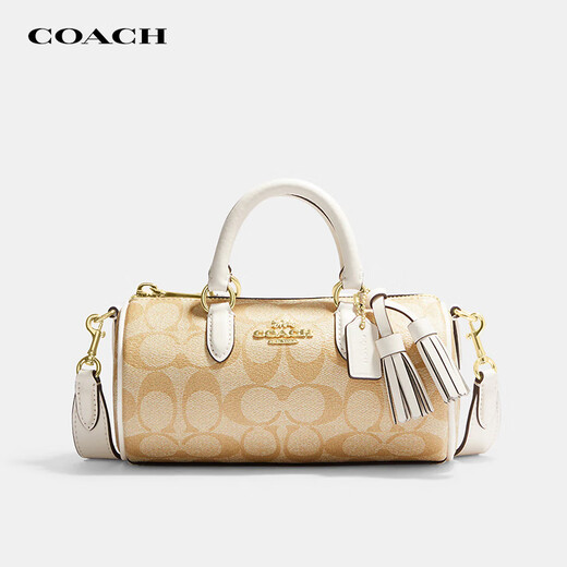 蔻驰（COACH）LACEY系列巴比龙笔筒包经典老花圆筒包女 CK689 IMAA8