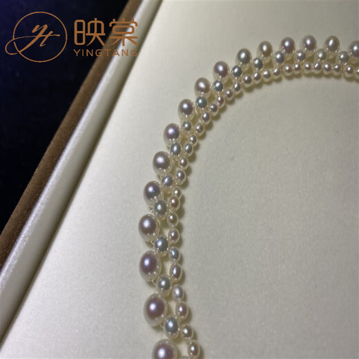 Xuanxian Freshwater Pearl Necklace Braided Necklace Collarbone Chain French Hepburn Round Pearl 45cm