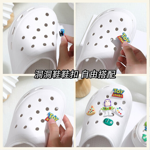 Qyckaby Hole Shoes Accessoires Girl's Outerwear Schuhe DIY adaptive Schuhschnalle Süßes dreidimensionales handgefertigte dekorative Schnalle Abnehmbares brauner Bär