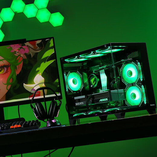 Gigabyte 5060Ti 16G large video memory/RX9060XT triple fan 7650GRE+AMD Ryzen 5 9600X e-sports game live broadcast design sea view room DIY desktop computer host 5 R5 9600X丨9060XT 16G