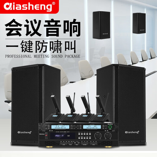 
QIASHENG Chasheng Professional Small and Medium Conference Room Audio Special Wall-mounted Speaker Amplifier Wireless Microphone Combination Home KTV Teaching and Training Audio System Equipment Two Special Prices 10 Inch Conference Audio Set (No Microphone)