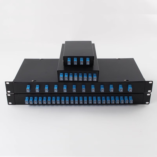Front is fiber optic terminal box SC/FC/LC/ST full 8-port terminal box 4/12/24 core rack-type optical cable fusion box 24-port/48 core LC [full compatible]