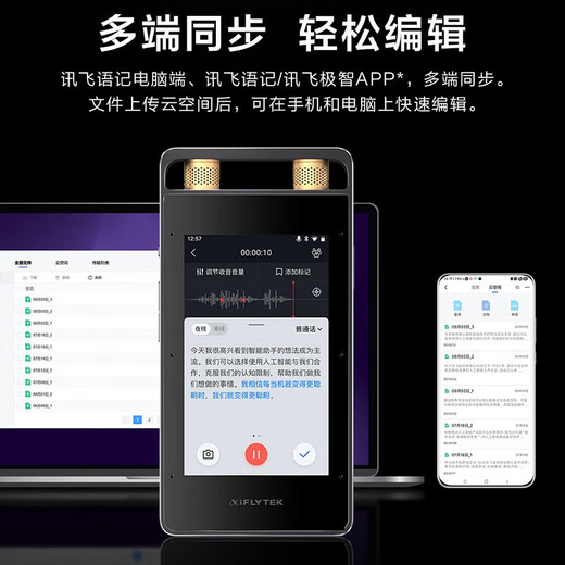 IFLYTEK Smart Recording Pen SR502T Spark Edition 32G+10G Cloud Storage Recording Noise Reduction Real-time Online and Offline Transfer SR901+64G Touch Screen