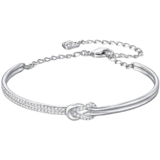 DR-FLVVS Fat Donglai same style pt950 platinum bracelet double row bow silver bracelet bracelet for women simple versatile temperament women platinum