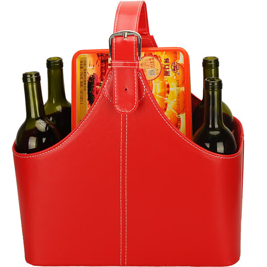 Huixiang Storage Basket Leather Gift Basket Portable Basket Fruit Red Wine Gift Basket Gym Personal Training Special Large Tool Basket Brown 0113 Small Size