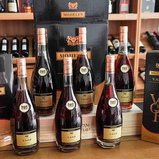 Farjohn Mojielun Wine vsop Brandy 1l Französisch Echtes Originalflasche Original importiert Wein 40 Grad Geschenk 1L 6 Box Whole Box