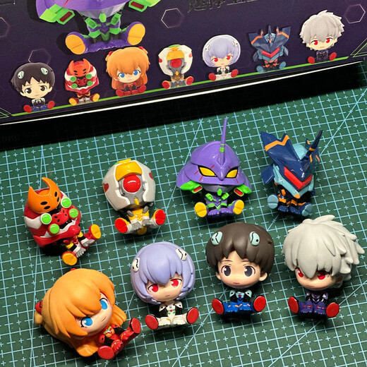 益玩玩具（YIWAN TOYS）正版TOPTOY EVA新世纪福音战士MINI坐坐系列盲盒萌粒手办玩具摆件 EVA新世纪-真嗣[拆盒确认款] PS:请提供一镜到底开箱视频售后