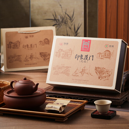 海堤（SEA DYKE）中茶乌龙茶武夷岩茶肉桂特级160g中火礼盒装茶叶商务伴手礼礼盒