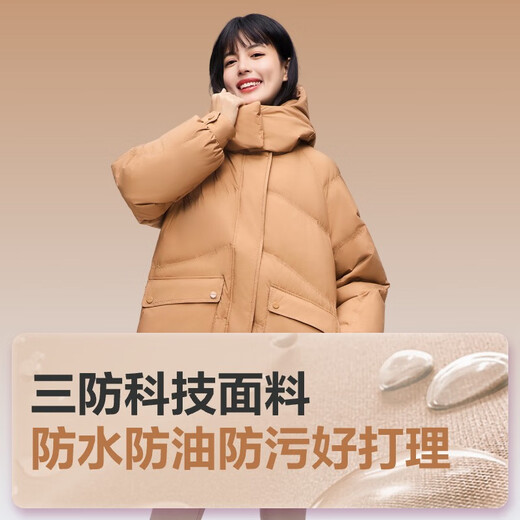 Bosideng Chaqueta de invierno fuera de temporada para mujeres con capucha corta engrosado nuevo National Standard 90 Velvet Fashion Fashion Loose Chaqueta