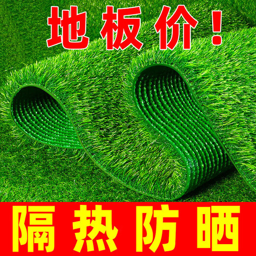 Qingya sunroom glass roof insulated lawn roof simulated turf artificial artificial outdoor green plastic carpet mat special 2cm spring grass 3m wide * 2m long sun protection and heat insulation