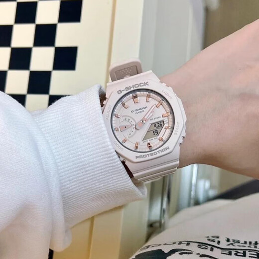 CASIO watch sports octagonal female G-SHOCK student sports electronic Japanese and Korean watch as a gift for your girlfriend Fantasy Nude Pink GMA-S2100-4A