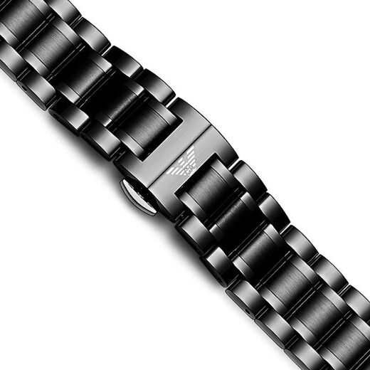 Adapted to Armani watch strap AR11601 11583 11149 ARS5100 original steel belt men and women bracelet black ARS5100