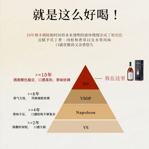 路易马西尼派斯顿法国洋酒xo白兰地40°烈酒橡木桶风味礼盒蓝轩端午送礼 700mL 1瓶