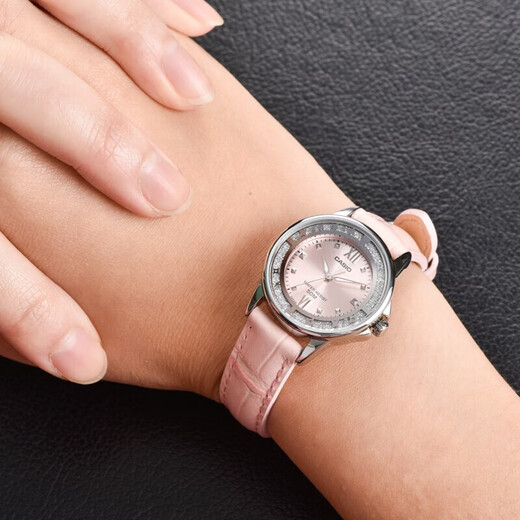 卡西欧（CASIO）手表女士SHEEN简约休闲时尚学生防水考试指针石英手表送女友礼物 LTP-1391L-4A粉色皮带