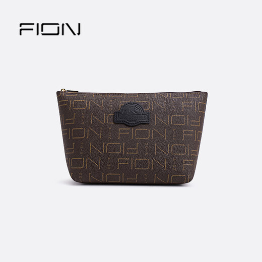 FION clutch bag women's new fashion trend lightweight dinosaur makeup bag toiletry bag Coffee (tiger) 082