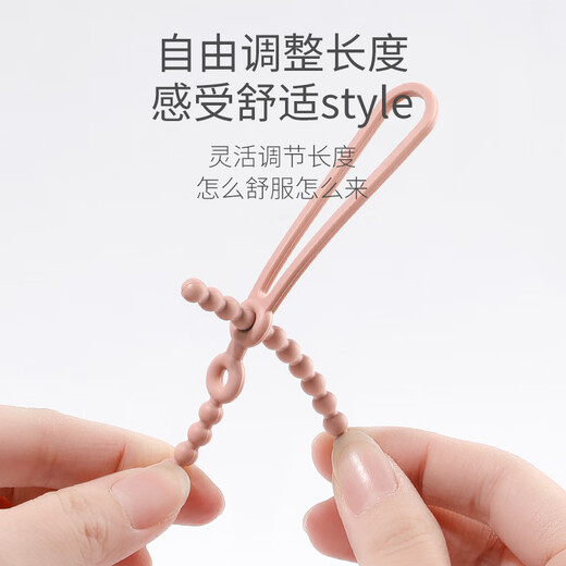 Haakaa baby teether, fruit and vegetable bites, fruit bite bag + silicone anti-lost rope, anti-chain toy lanyard set, big rabbit head lake blue + small starfish anti-lost rope, 1 pack