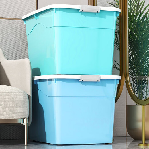 Chenzhi Shangpin Extra Large Clothing Storage Box Wholesale Toy Storage Box Clothes Storage Box Quilt Organizer Box Household Plastic Box Nordic Green 20# (length 28. width 19. height 17) without wheels